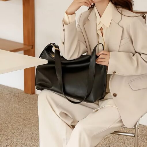 Trendy PU Leather Tote Bag for Women - Image 12