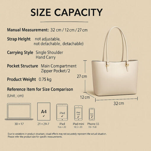 Elegant PU Leather Large Capacity Tote Bag for Women - Image 21