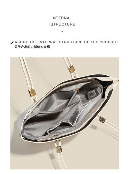 Elegant PU Leather Large Capacity Tote Bag for Women - Image 11