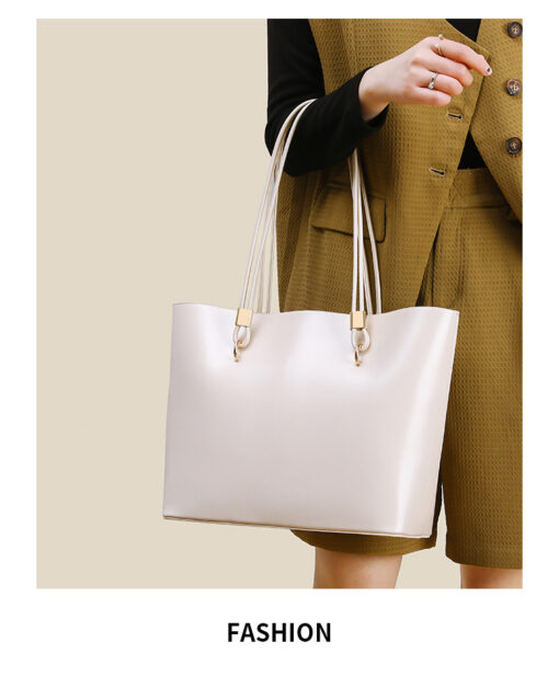 Elegant PU Leather Large Capacity Tote Bag for Women - Image 15