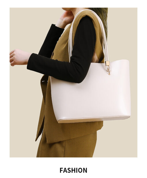 Elegant PU Leather Large Capacity Tote Bag for Women - Image 14