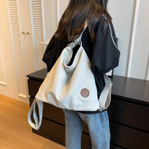 Vintage Canvas Tote Bag Convertible Backpack for Women - Image 10