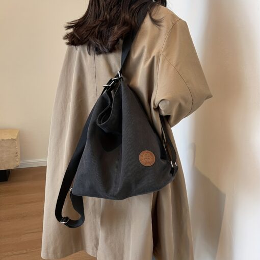 Vintage Canvas Tote Bag Convertible Backpack for Women - Image 2