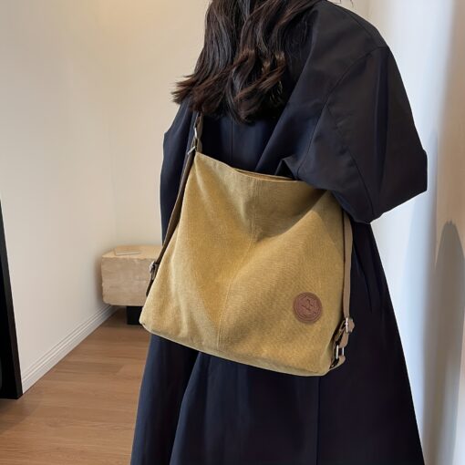 Vintage Canvas Tote Bag Convertible Backpack for Women - Image 3