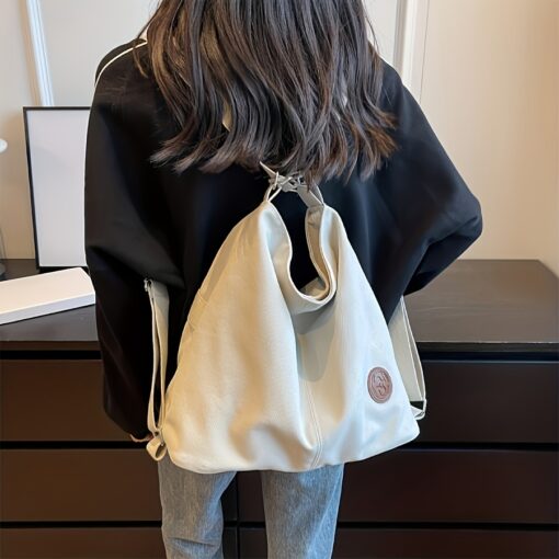 Vintage Canvas Tote Bag Convertible Backpack for Women - Image 5