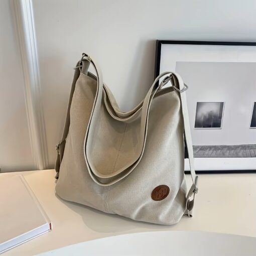 Vintage Canvas Tote Bag Convertible Backpack for Women - Image 6