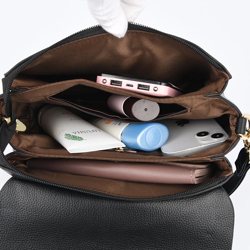 Elegant Flap PU Leather Crossbody Bag for Women - Image 9