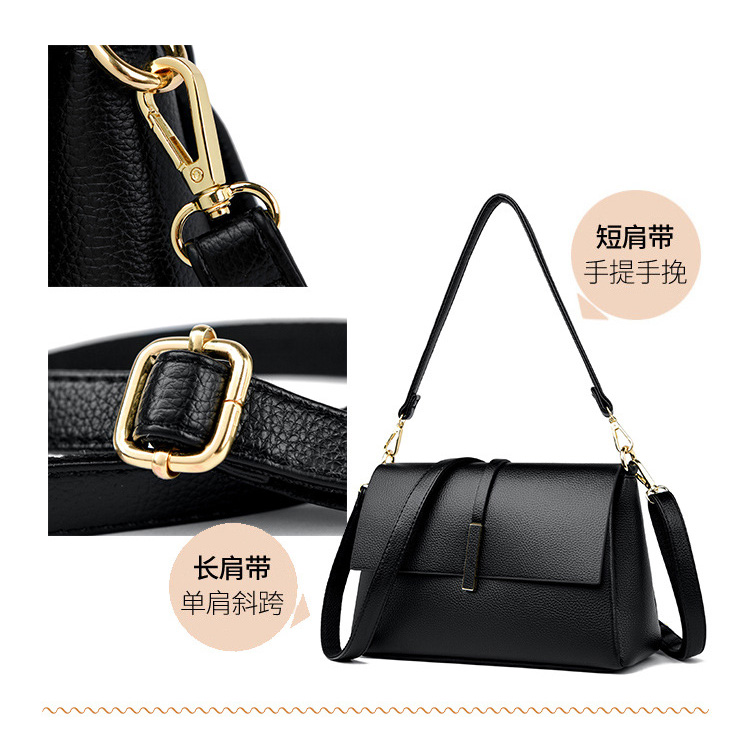Elegant Flap PU Leather Crossbody Bag for Women - Image 8