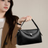 Chic Metal Lock PU Leather Pillow Shoulder Bag for Women 7
