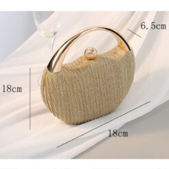 Elegant Round Pleated Dinner Clutch Bag for Women in Bangladesh 10