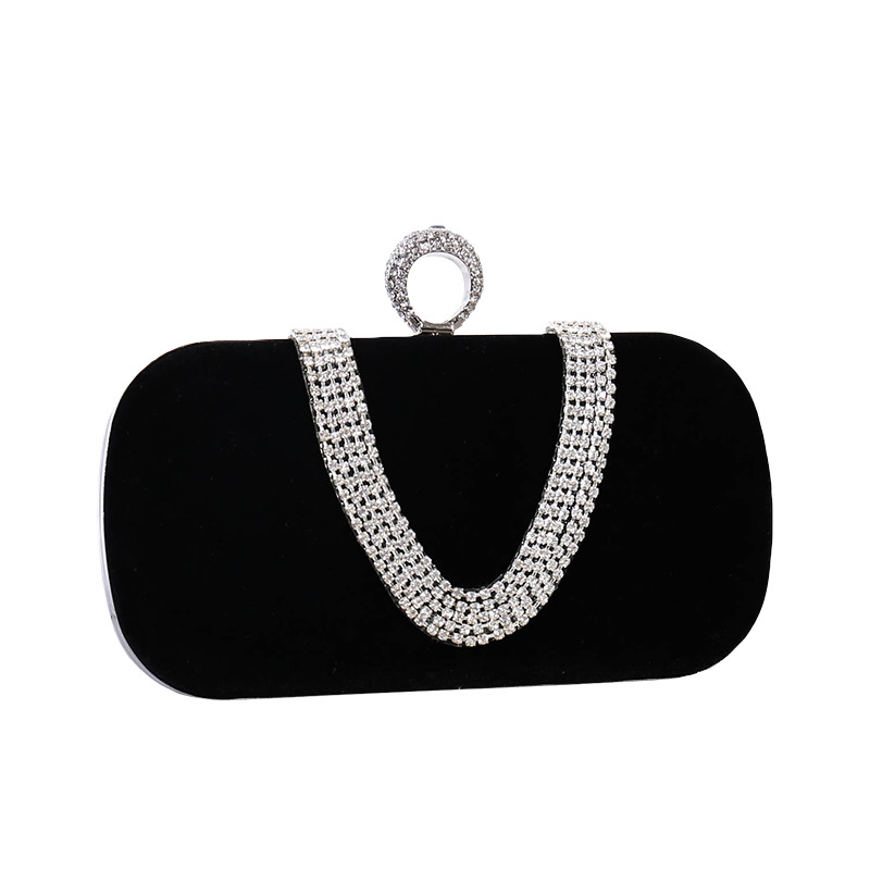 Velvet Rhinestone Evening Clutch Bag for Women - Kohthai Bag Bangladesh Velvet Rhinestone Evening Clutch Bag for Women