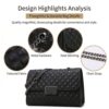 Fashionable High-End Chain Small Square Shoulder Bag for Women - Kohthai Bag Bangladesh Fashionable High End Chain Small Square Shoulder Bag for Women 17