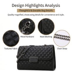 Fashionable High End Chain Small Square Shoulder Bag for Women 17